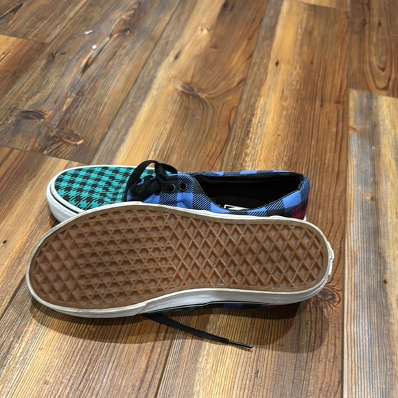 Vans Checkered Sneakers in Green, Blue, and Red - Picture 5 of 6